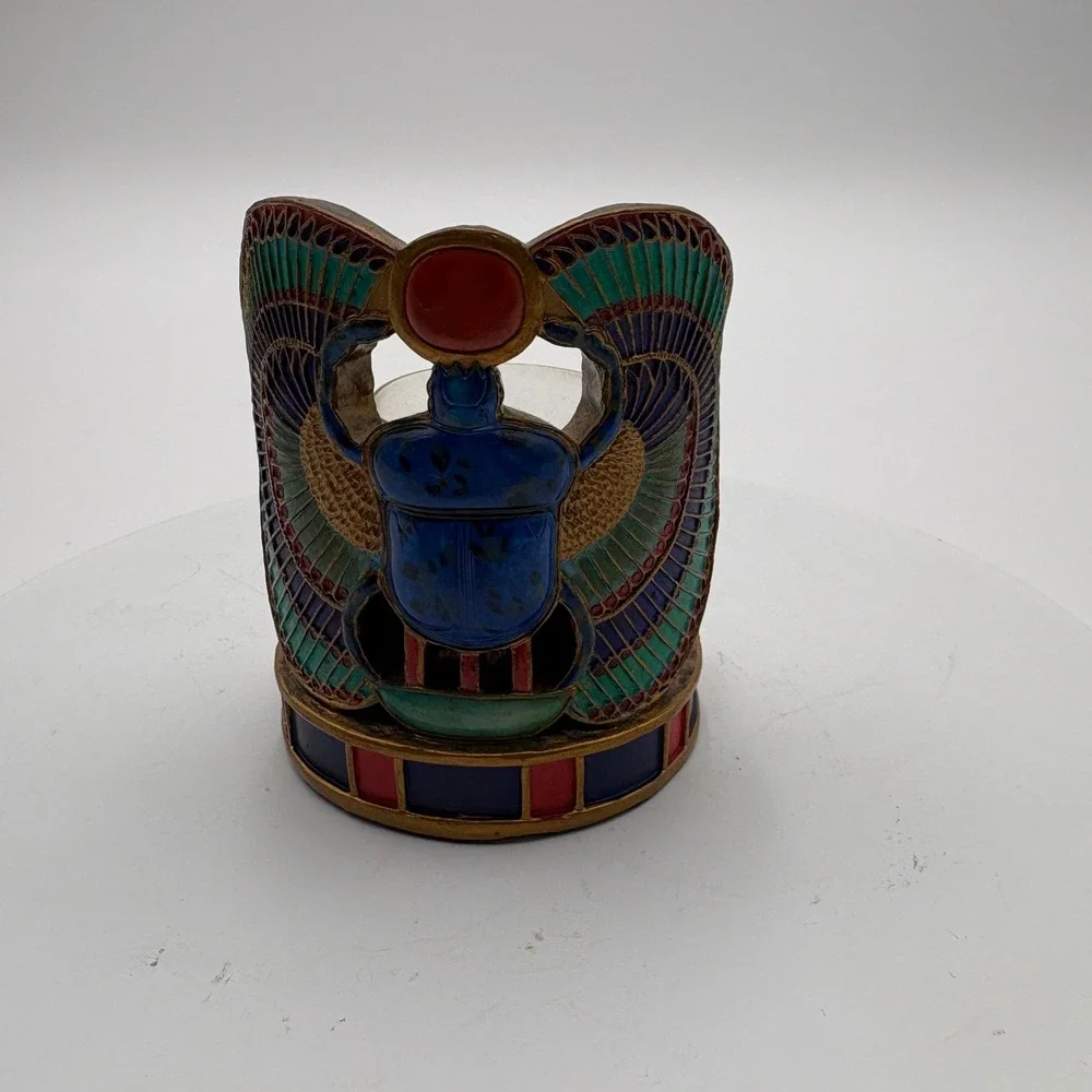 Egyptian Scarab Beetle Tea Light‎ Candle Holder with Wings